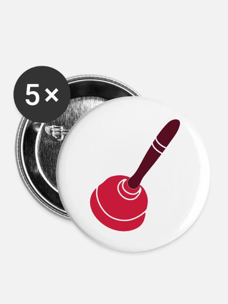suck - Buttons klein 25 mm (5er Pack) - Weiß