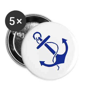 ELBANKER - Buttons klein 25 mm (5er Pack) - Weiß - Vorne