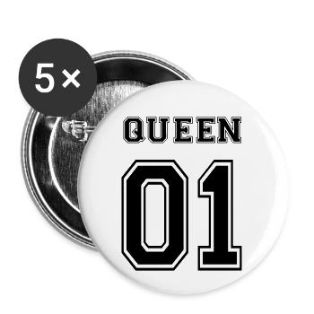 QUEEN - Buttons small 1''/25 mm (5-pack) - white - Front