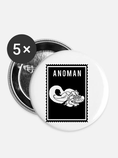 Anoman - Wayang - Buttons klein 25 mm (5er Pack) - Weiß