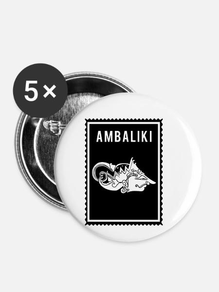 Ambaliki - Wayang - Buttons klein 25 mm (5er Pack) - Weiß