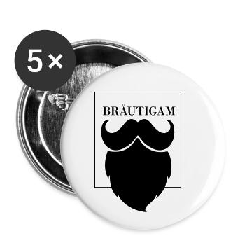 Der Bräutigam - Buttons klein 25 mm (5er Pack) - Weiß - Vorne