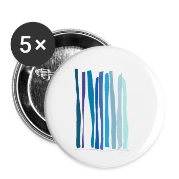 Dessin abstrait La source de la cascade - Lot de 5 petits badges (25 mm) - blanc - Devant