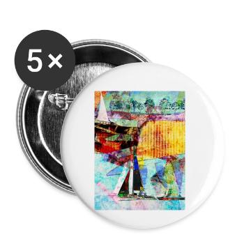 Summer at the lake - Buttons small 1''/25 mm (5-pack) - white - Front
