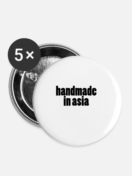 handmade in asia - Buttons klein 25 mm (5er Pack) - Weiß