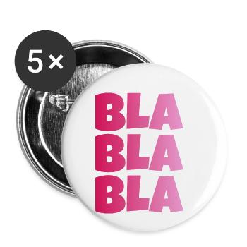 BLA BLA BLA STUPID GESCHWAETZ - Buttons small 1''/25 mm (5-pack) - white - Front