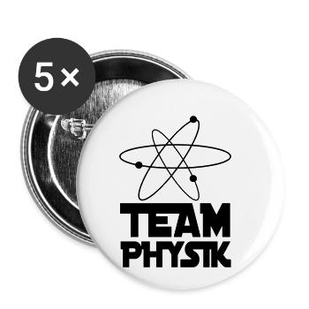 Team Physics - Buttons small 1''/25 mm (5-pack) - white - Front