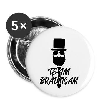 Équipe Groom JGA Shirt - Lot de 5 petits badges (25 mm) - blanc - Devant