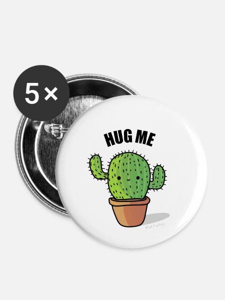 Hug Me - Buttons klein 25 mm (5er Pack) - Weiß