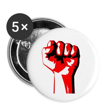 fist - Buttons small 1''/25 mm (5-pack) - white - Front