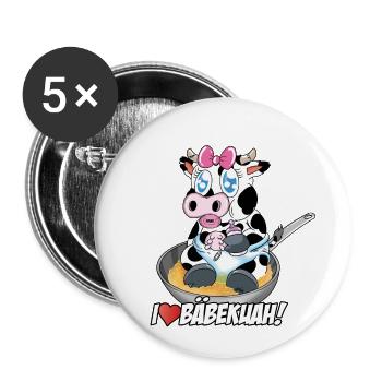 I <3 BÄBEKUAH - Buttons small 1''/25 mm (5-pack) - white - Front