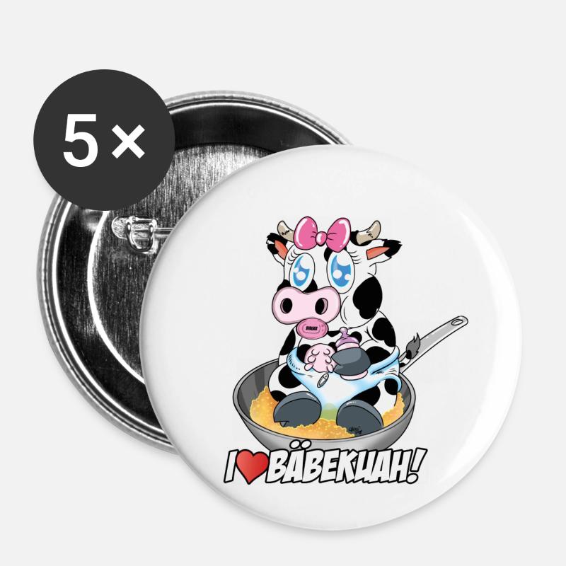 I <3 BÄBEKUAH - Buttons small 1''/25 mm (5-pack) - white