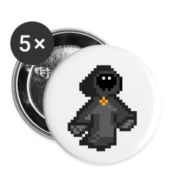 Art Pixel mortel - Lot de 5 petits badges (25 mm) - blanc - Devant