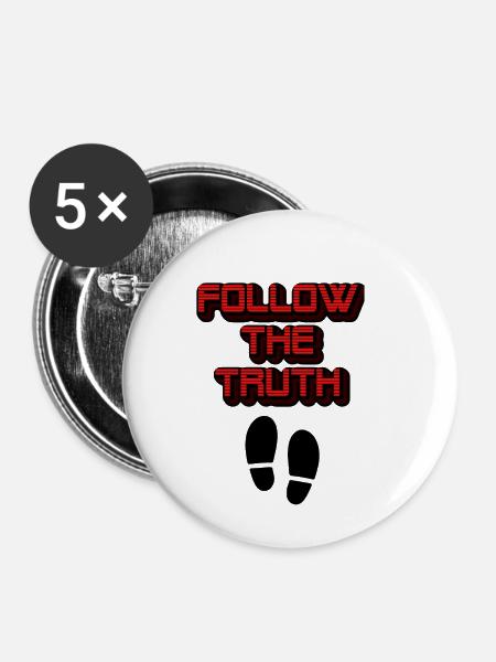 Conspiracy Theories Geschenkidee - Buttons klein 25 mm (5er Pack) - Weiß