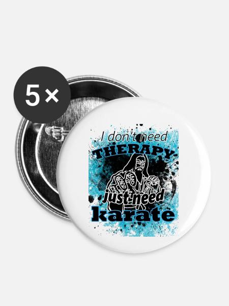 Martial Arts - Buttons klein 25 mm (5er Pack) - Weiß