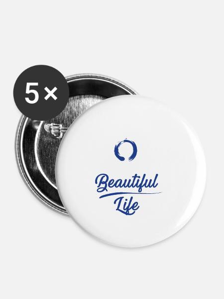 Beautiful Life - Buttons klein 25 mm (5er Pack) - Weiß
