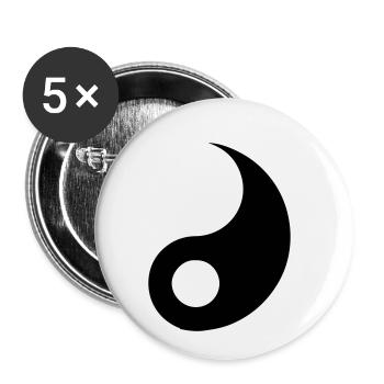 yin - Buttons klein 25 mm (5er Pack) - Weiß - Vorne