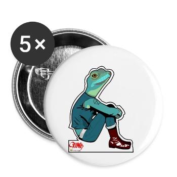 Punk - Lot de 5 petits badges (25 mm) - blanc - Devant