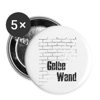 Cadeau de stade de football du mur jaune de Dortmund - Lot de 5 petits badges (25 mm) - blanc - Devant