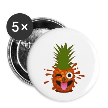 pineapple - Buttons small 1''/25 mm (5-pack) - white - Front