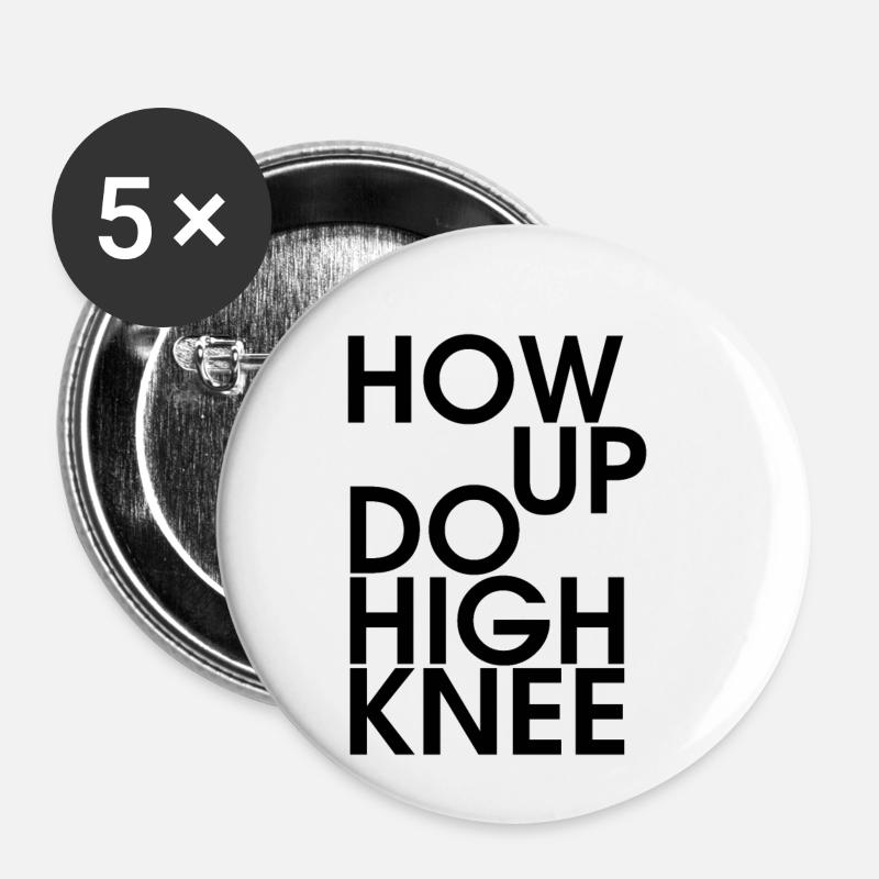 Get off you Heini or How up do high knee - Buttons small 1''/25 mm (5-pack) - white