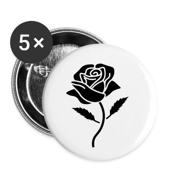 Rose - flower, Flowers, Blossom, Plant, Nature, Beautiful - Buttons small 1''/25 mm (5-pack) - white - Front