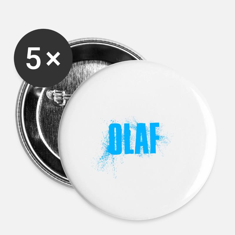 Olaf - Lot de 5 petits badges (25 mm) - blanc