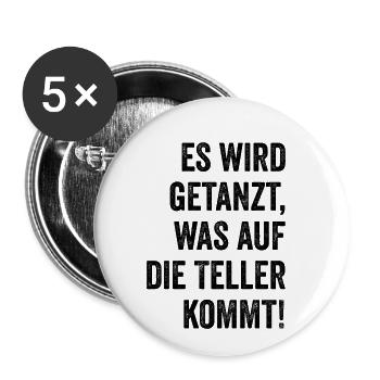 DJ Techno Party Disc Jockey Geschenk Spruch - Buttons klein 25 mm (5er Pack) - Weiß - Vorne