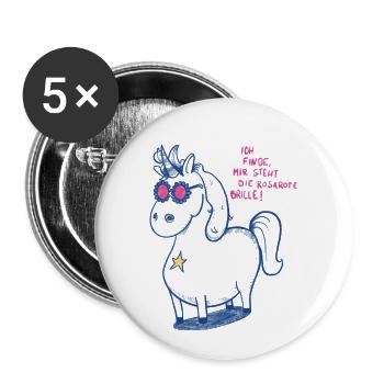 Mindset unicorn - Buttons small 1''/25 mm (5-pack) - white - Front