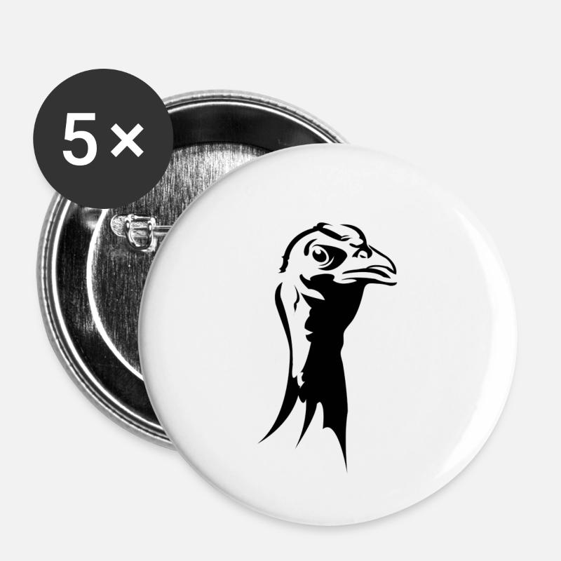 Turkey - Buttons small 1''/25 mm (5-pack) - white