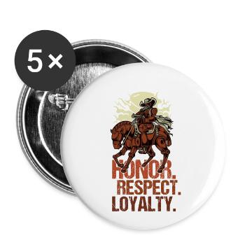 Cowboy Apocalypse Geschenkidee - Buttons klein 25 mm (5er Pack) - Weiß - Vorne