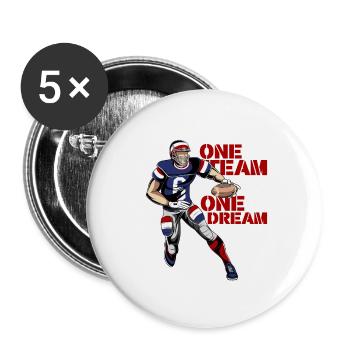 France Football Geschenkidee - Buttons klein 25 mm (5er Pack) - Weiß - Vorne
