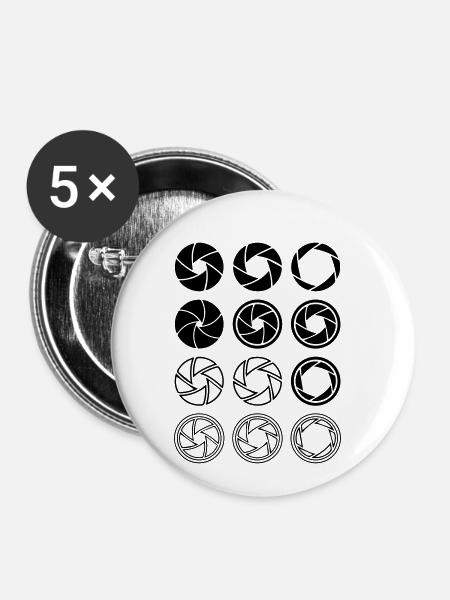 photography - Buttons small 1''/25 mm (5-pack) - white