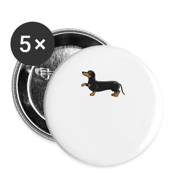 Dachshund Dachshund Teckel Dog Birthday Gift - Buttons small 1''/25 mm (5-pack) - white - Front