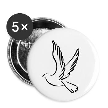Dove - Buttons small 1''/25 mm (5-pack) - white - Front