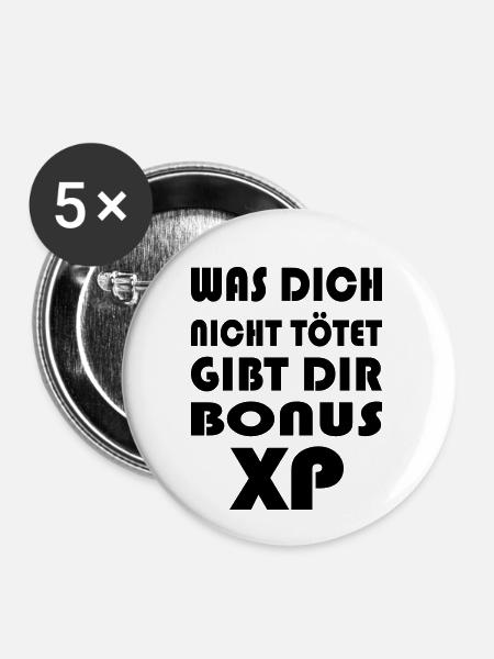 Bonus XP - Buttons klein 25 mm (5er Pack) - Weiß