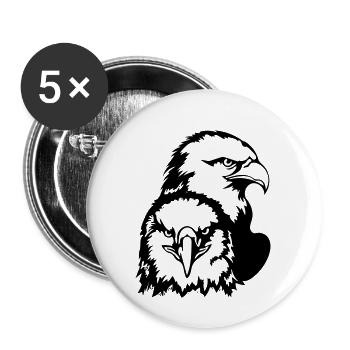 Eagles - Buttons small 1''/25 mm (5-pack) - white - Front