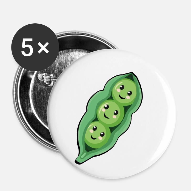 Edamame - Buttons small 1''/25 mm (5-pack) - white