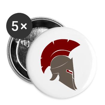 Spartans - Buttons small 1''/25 mm (5-pack) - white - Front