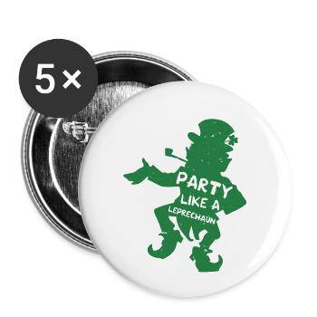 Fête comme un lutin - Lot de 5 petits badges (25 mm) - blanc - Devant