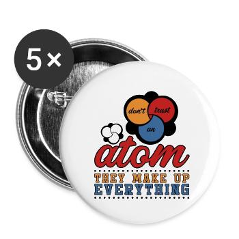 Science Science Atom Gift Student Physics - Buttons small 1''/25 mm (5-pack) - white - Front