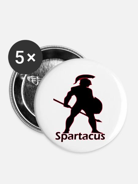 Spartacus - Buttons klein 25 mm (5er Pack) - Weiß