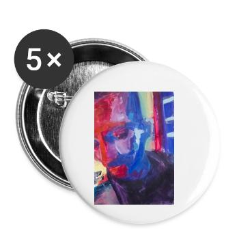 Reproduction d'art originale "LSD" - Lot de 5 petits badges (25 mm) - blanc - Devant