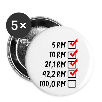 Ultramarathon Run - Lot de 5 petits badges (25 mm) - blanc - Devant