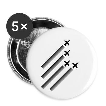 Avions - Lot de 5 petits badges (25 mm) - blanc - Devant