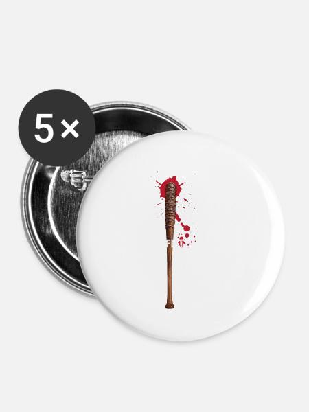 Zombies - Buttons klein 25 mm (5er Pack) - Weiß