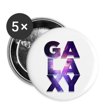 GALAXY Design ! - Buttons klein 25 mm (5er Pack) - Weiß - Vorne