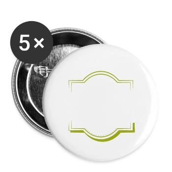 Dzien Dobry, cadeau, idée cadeau - Lot de 5 petits badges (25 mm) - blanc - Devant