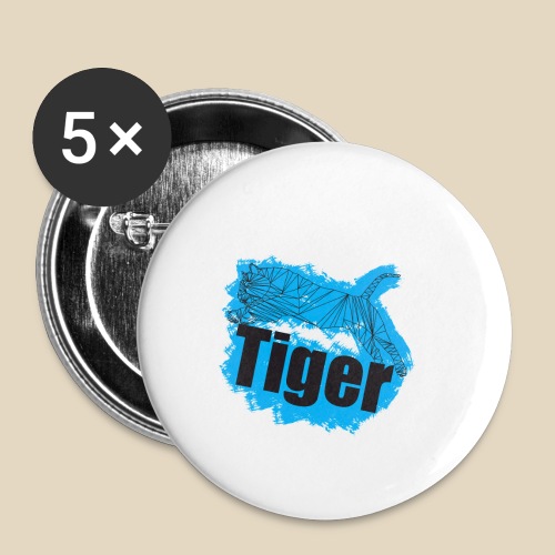 Blue Tiger - Lot de 5 petits badges (25 mm)