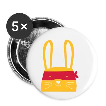 Super Pinpin - Buttons small 1''/25 mm (5-pack) - white - Front